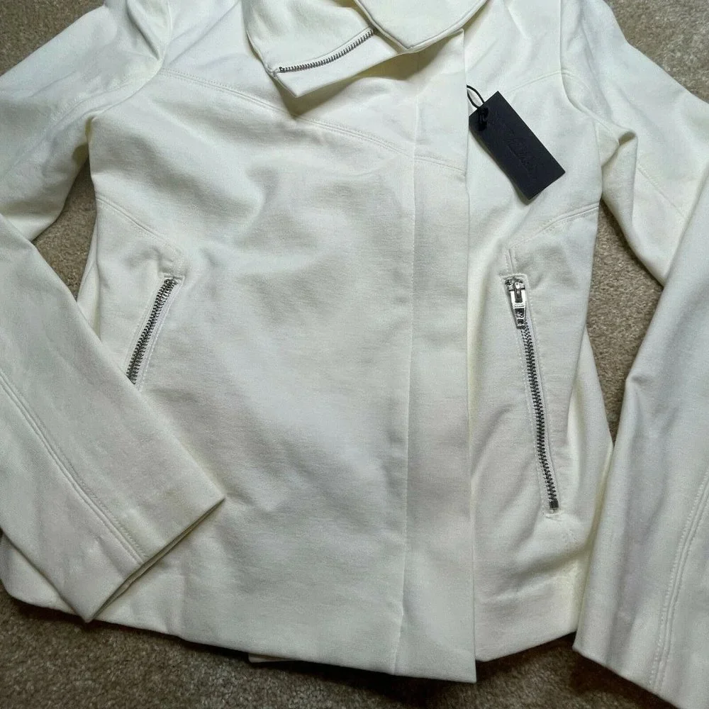 Blank NYC Jacket Small Womens Casual Zipper Moto White Ladies Casual New Classic - Picture 3 of 11